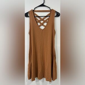 Maurices Tan Crisscross Back Tank Top